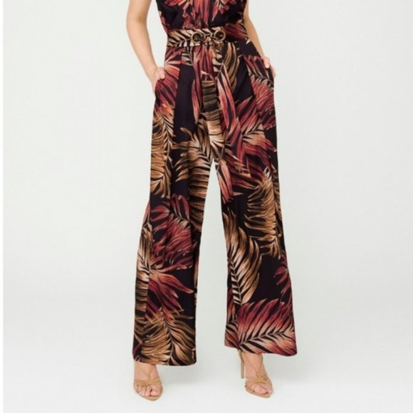 SHEIKE Floral Castaway High Waisted Wide Leg Pants - Picture 2 of 13